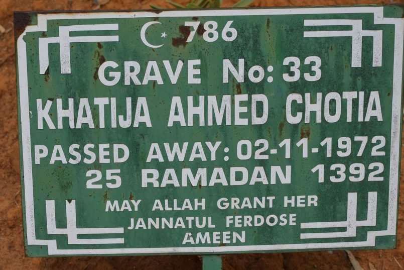 CHOTIA Khatija Ahmed -1972