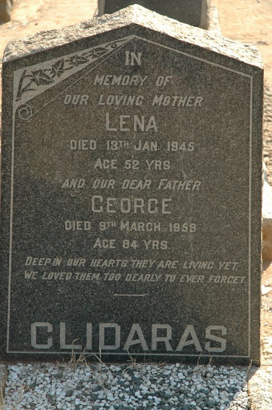 CLIDARAS George  -1959 &amp; Lena  -1945
