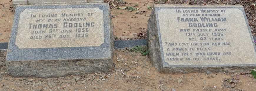 CODLING Thomas 1856-1936 :: CODLING Frank William -1936