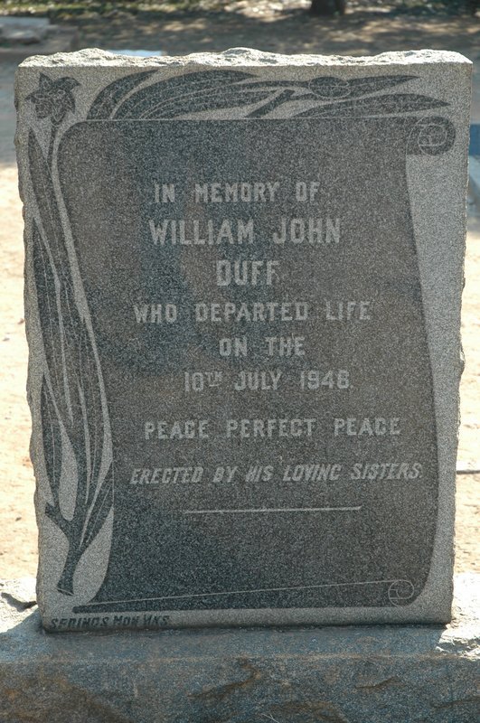 DUFF William John  -1946