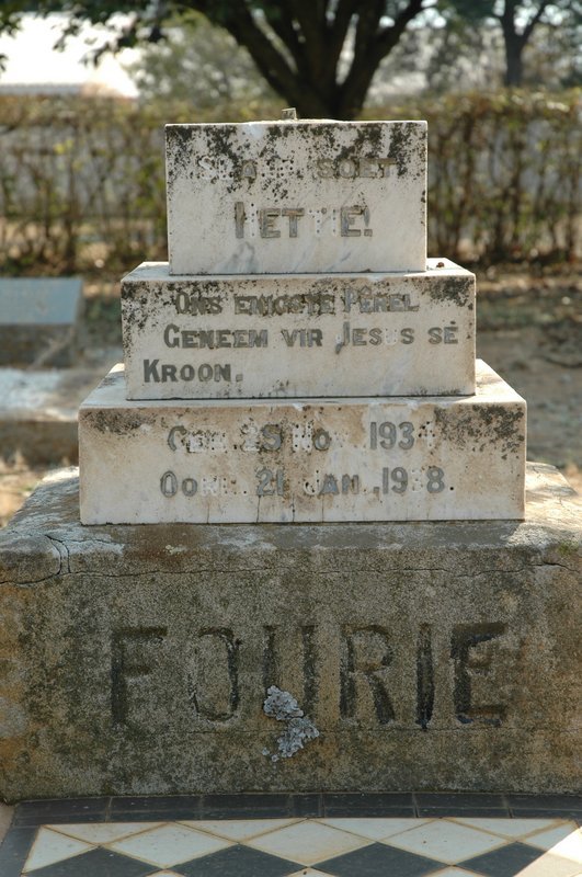 FOURIE Hettie 1934-1938