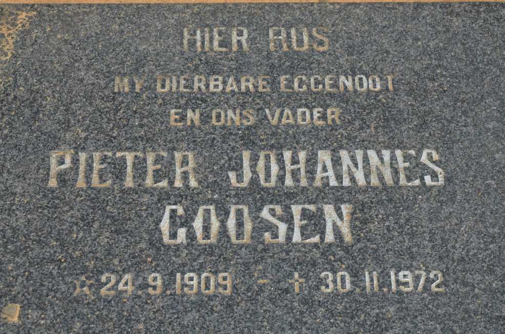 GOOSEN Pieter Johannes 1909-1972