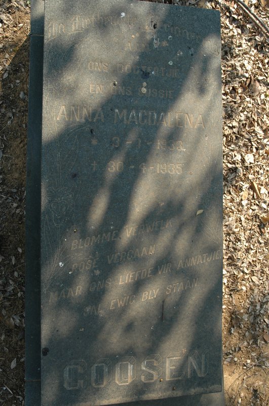 GOOSEN Anna Magdalena 1933-1935