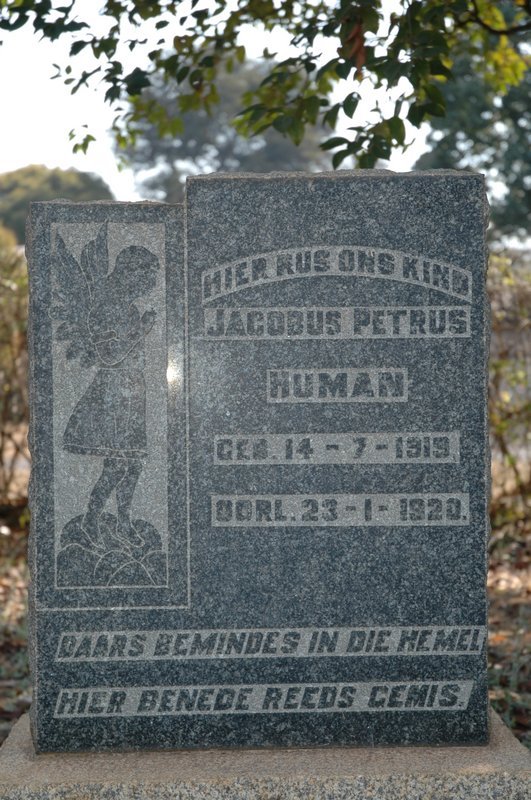 HUMAN Jacobus Petrus 1919-1920