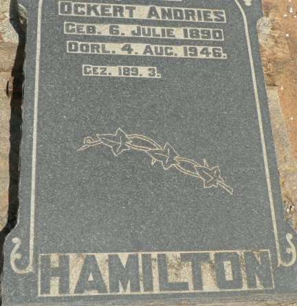 HAMILTON Ockert Andries 1890-1946