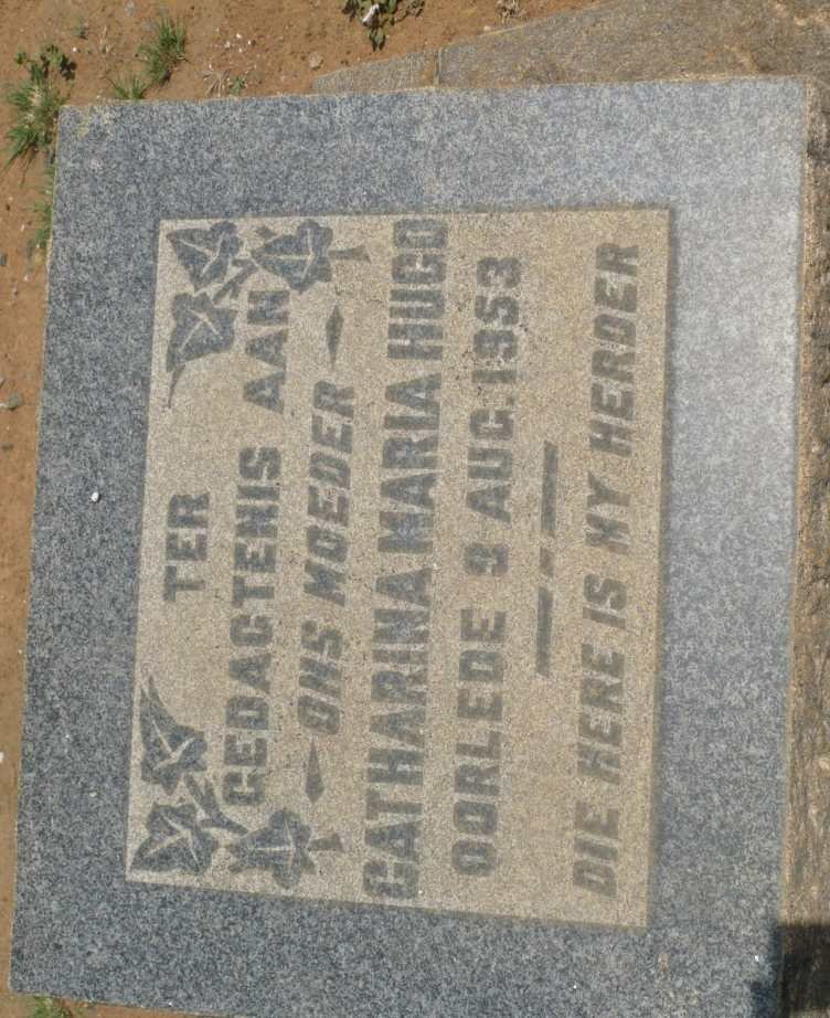 HUGO Catharina Maria -1953