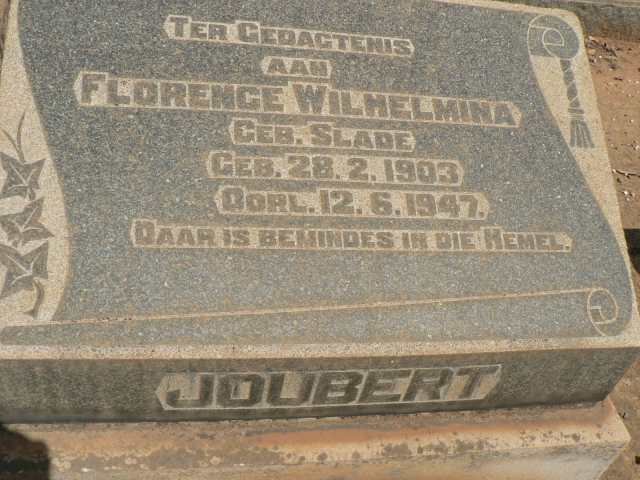JOUBERT Florence Wilhelmina nee SLADE 1903-1947