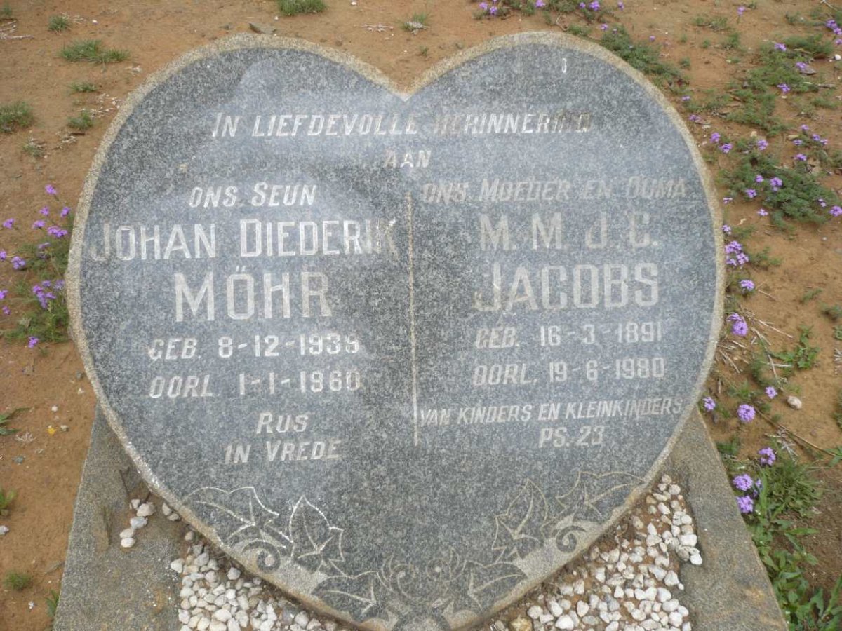 JACOBS M.M.J.C. 1891-1980 :: MOHR Johan Diederik 1939-1960