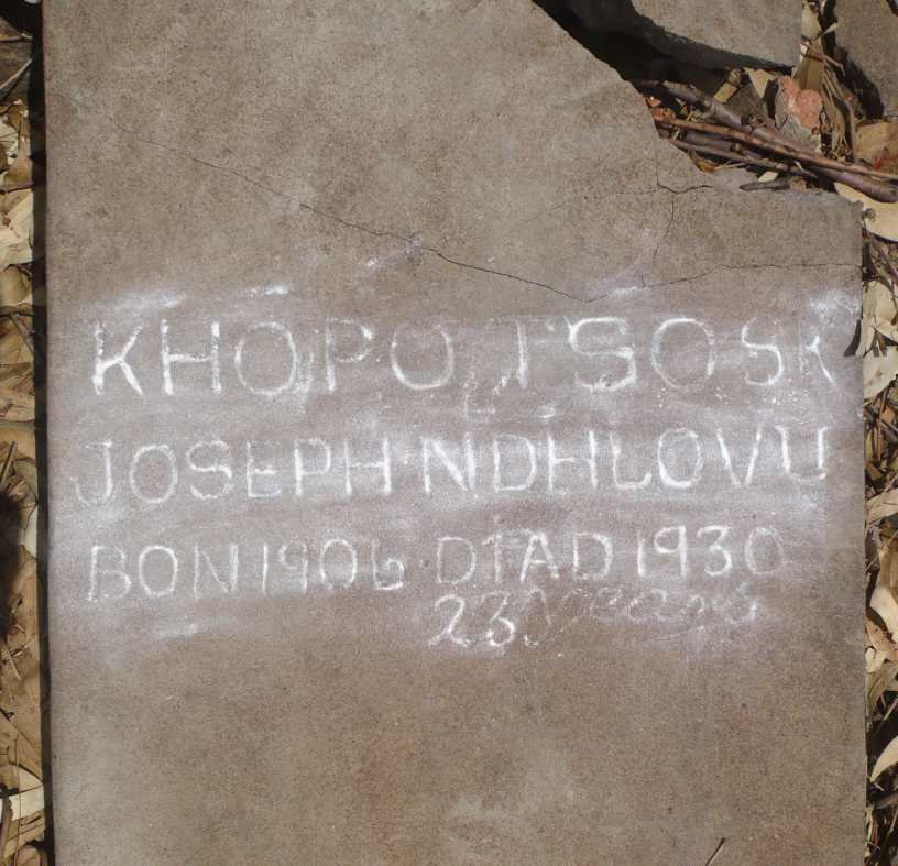 KHOPOTSOSK Joseph Ndhlovu -1930