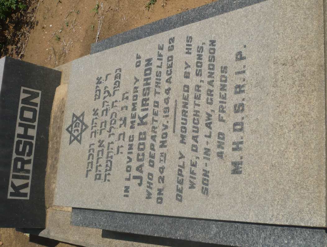 KIRSHON Jacob -1944