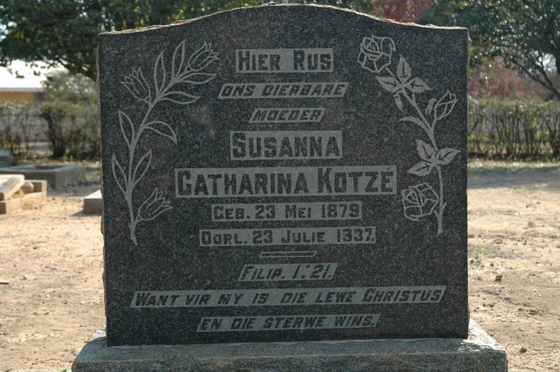 KOTZE Susanna Catharina 1879-1937