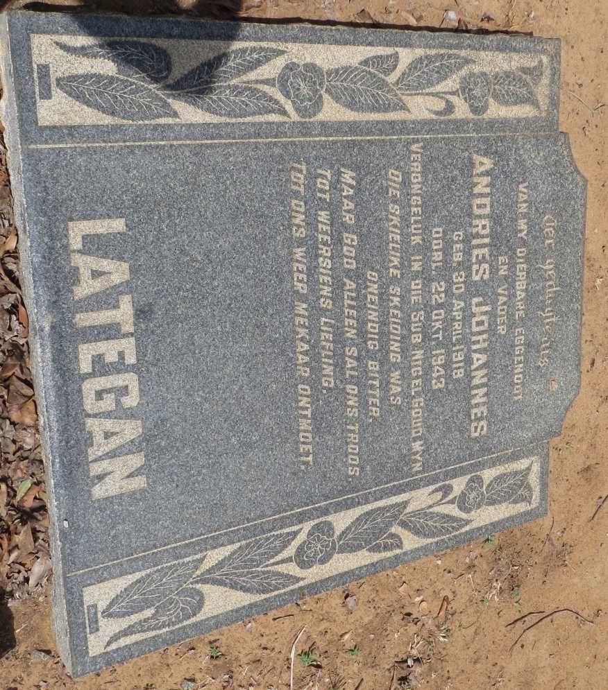 LATEGAN Andries Johannes 1919-1943