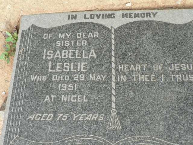 LESLIE Isabella -1951