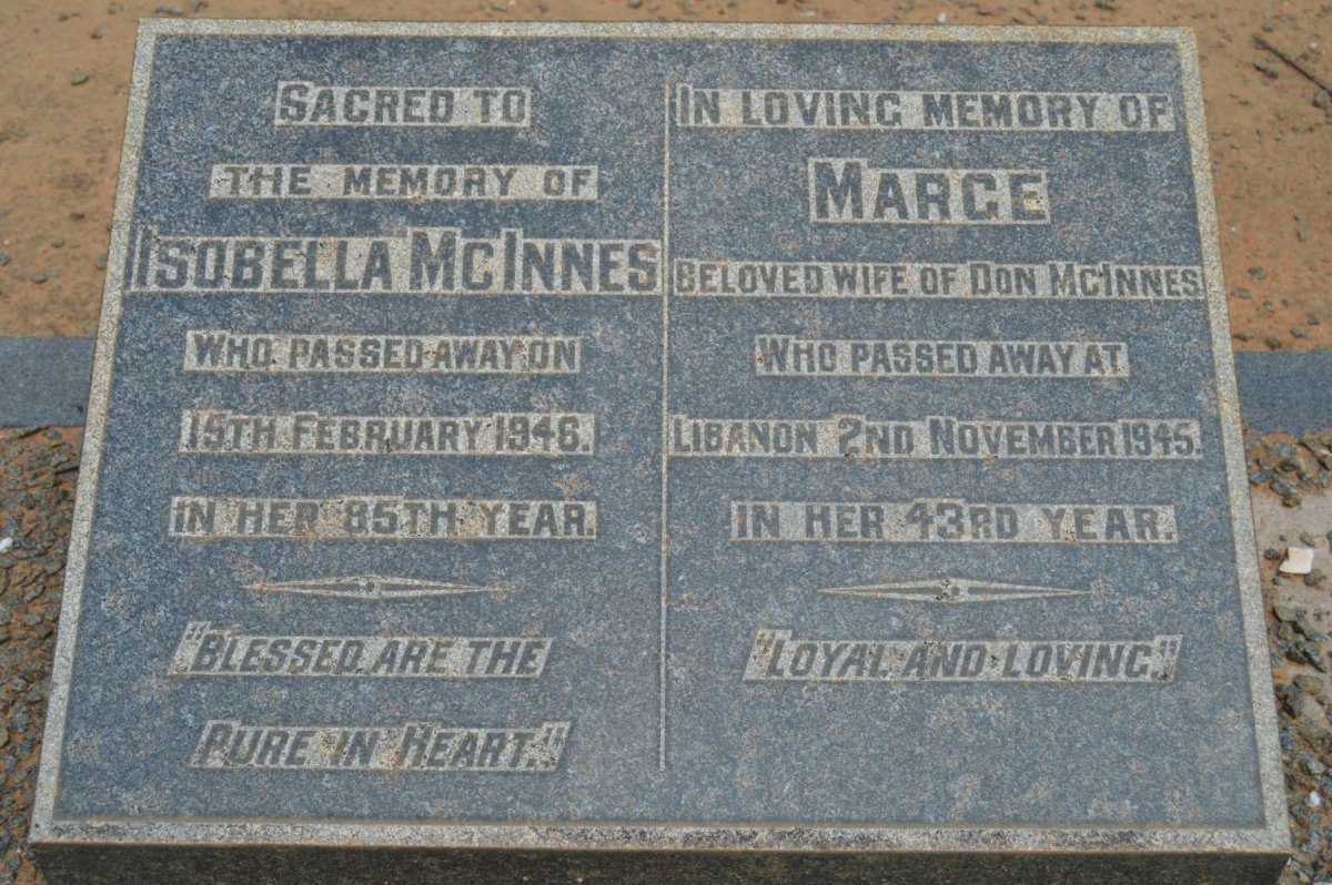 McINNES Isobella -1946 :: McINNES Marg -1945