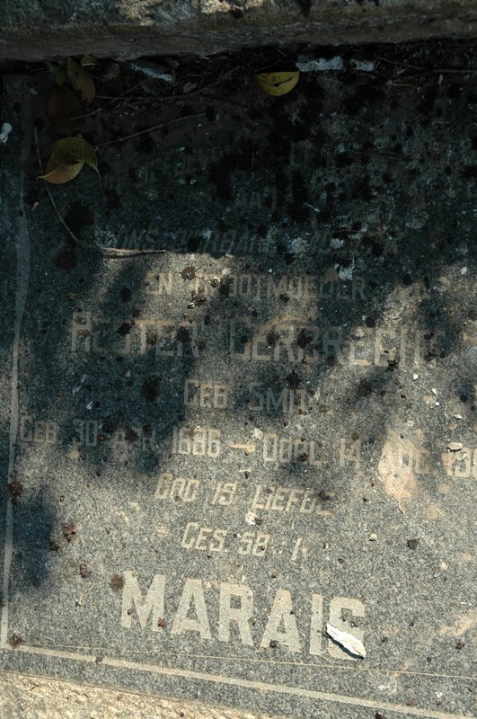MARAIS Hester Gerbrecht nee SMIT  1886-19??