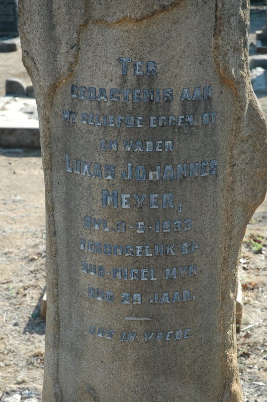 MEYER Lukas Johannes  -1933 