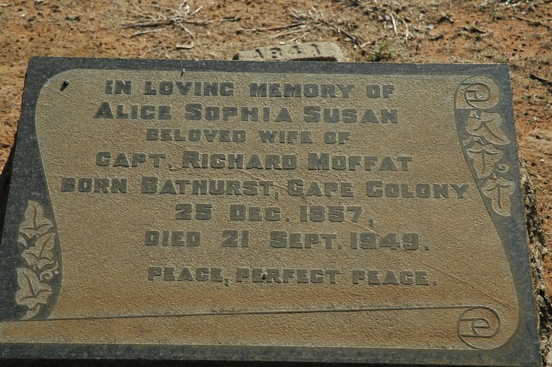 MOFFAT Alice Sophia Susan 1857-1949