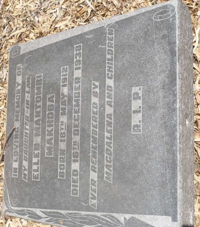 MAKHOBA Ellen Mantombi 1912-1938