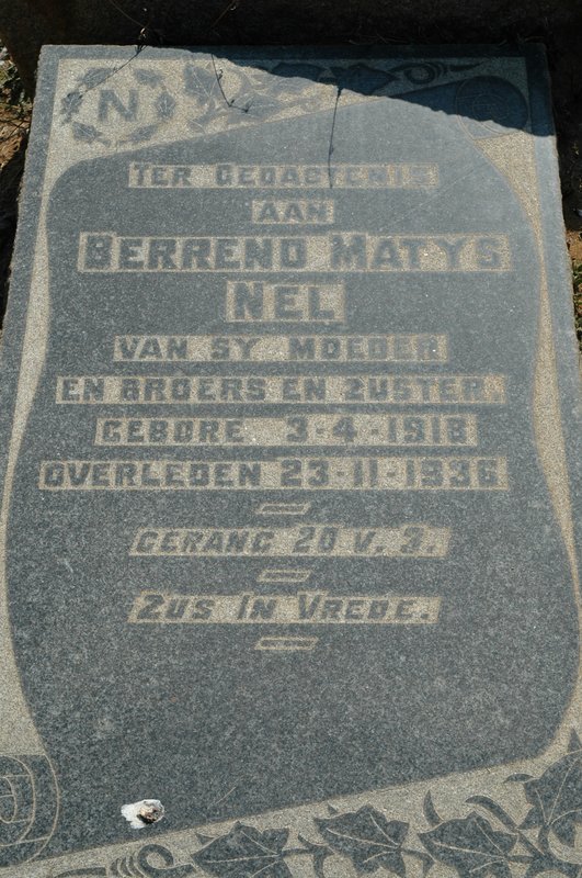 NEL Berrend Matys 1918-1936