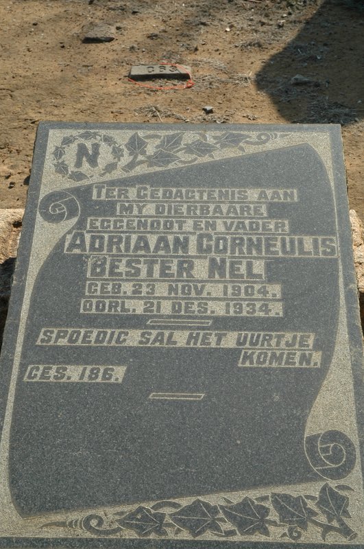 NEL Adriaan Corneulis Bester 1904-1934