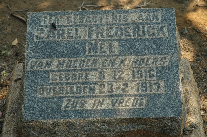 NEL Zarel Frederick 1916-1917
