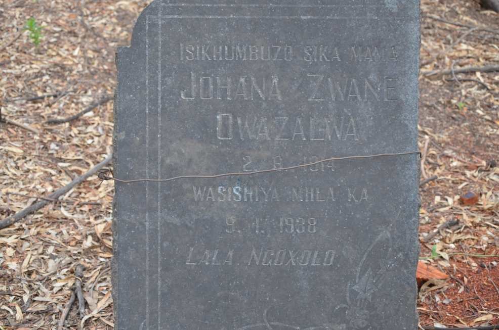 OWAZALWA Johana Zwane 1914-1938