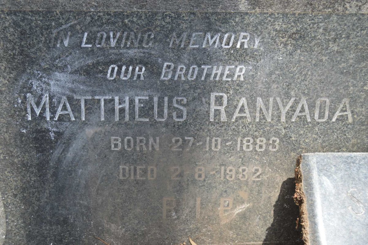 RANYAOA Mattheus 1883-1932