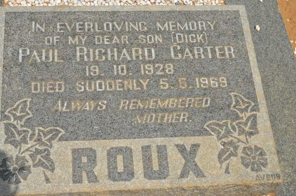 ROUX Paul Richard Carter 1928-1969