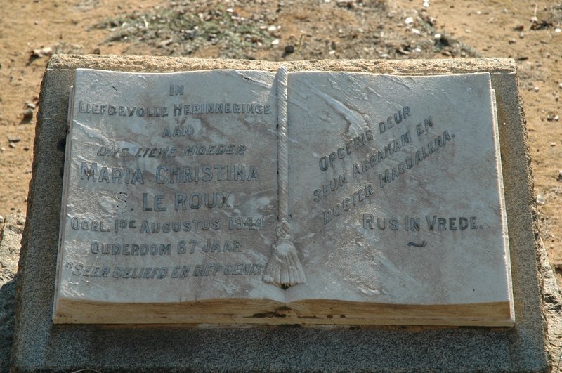 ROUX Maria Christina S., le  -1944