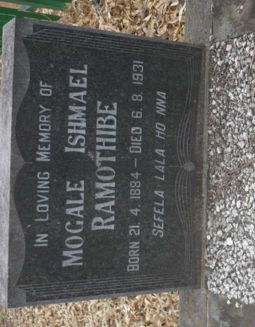 RAMOTHIBE Mogale Ishmael 1884-1931
