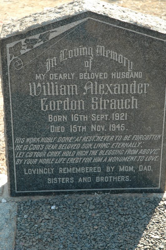 STRAUCH William Alexander Gordon 1921-1945