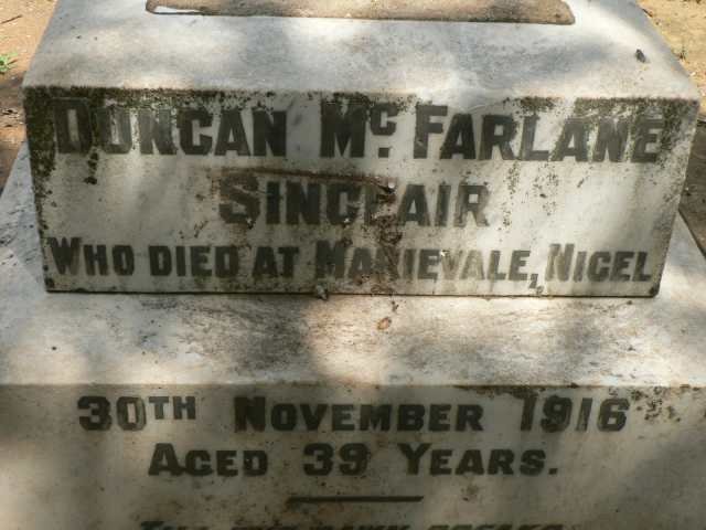 SINCLAIR Duncan McFarlane -1916