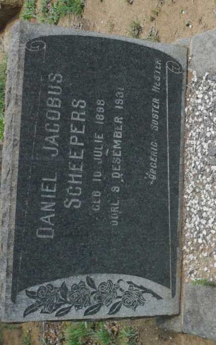 SCHEEPERS Daniel Jacobus 1898-1931