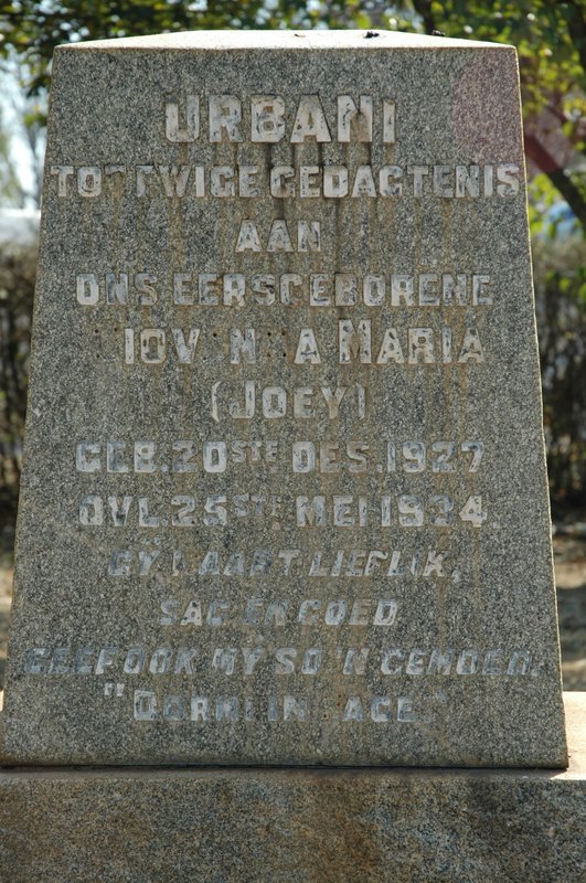 URBANI Diovanna Maria  1927-1934