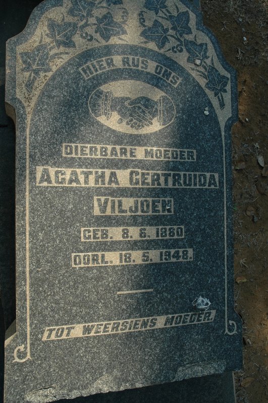 VILJOEN Agatha Gertruida 1880-1948