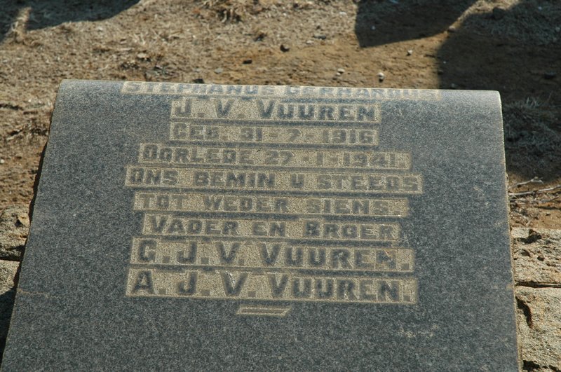 VUUREN Stephanus Gerhardus, J.V. 1916-1941