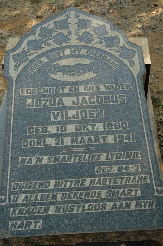 VILJOEN Jozua Jacobus 1880-1941
