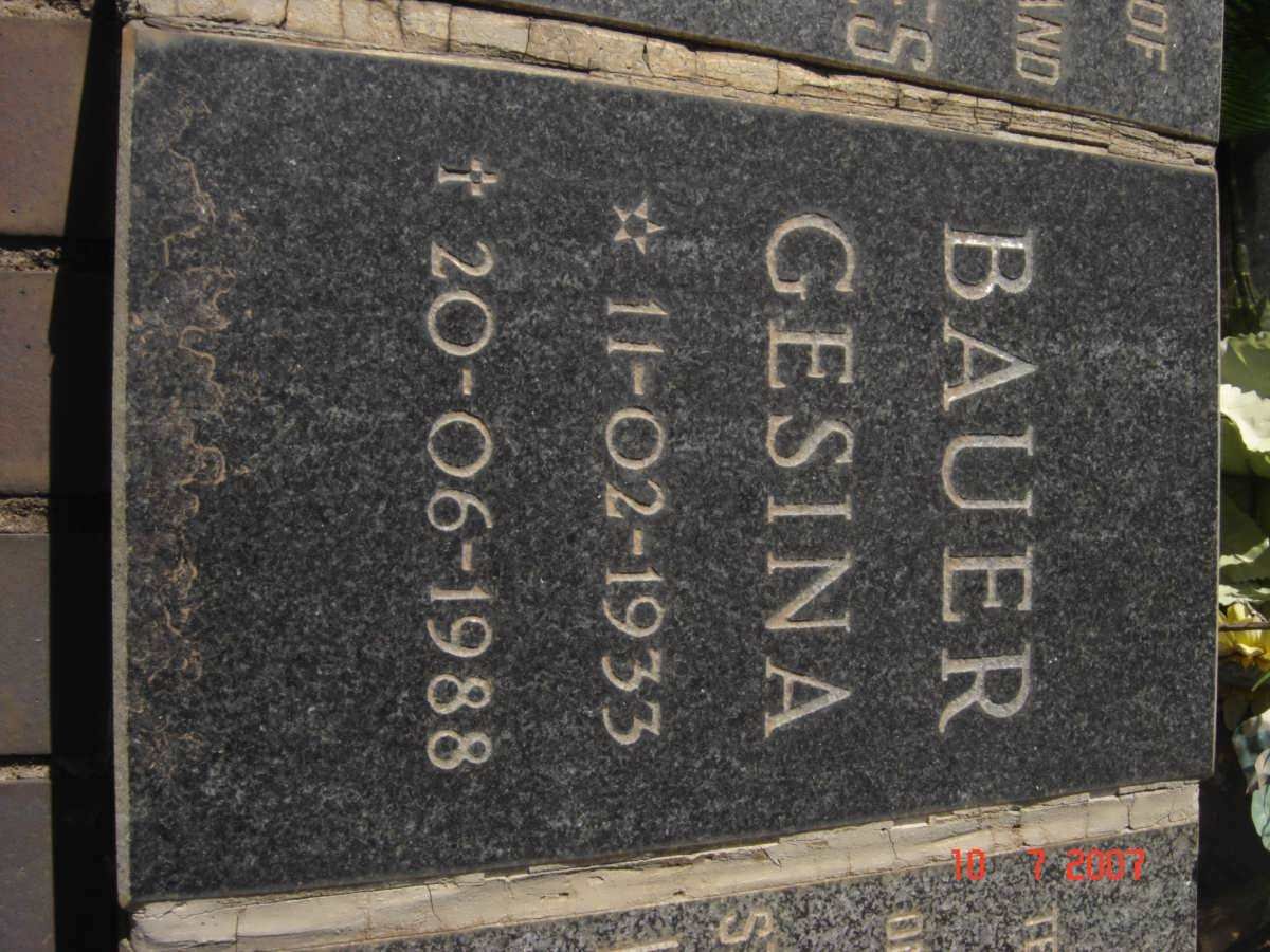 BAUER Gesina 1933-1988
