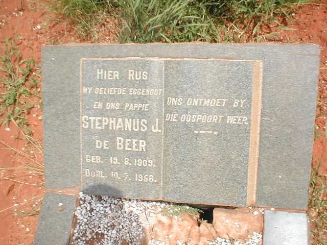 BEER Stephanus J., de 1909-1956