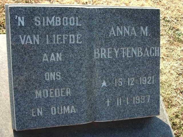 BREYTENBACH Anna M. 1921-1997