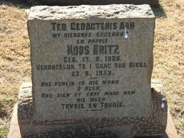 BRITZ Koos 1926-1953