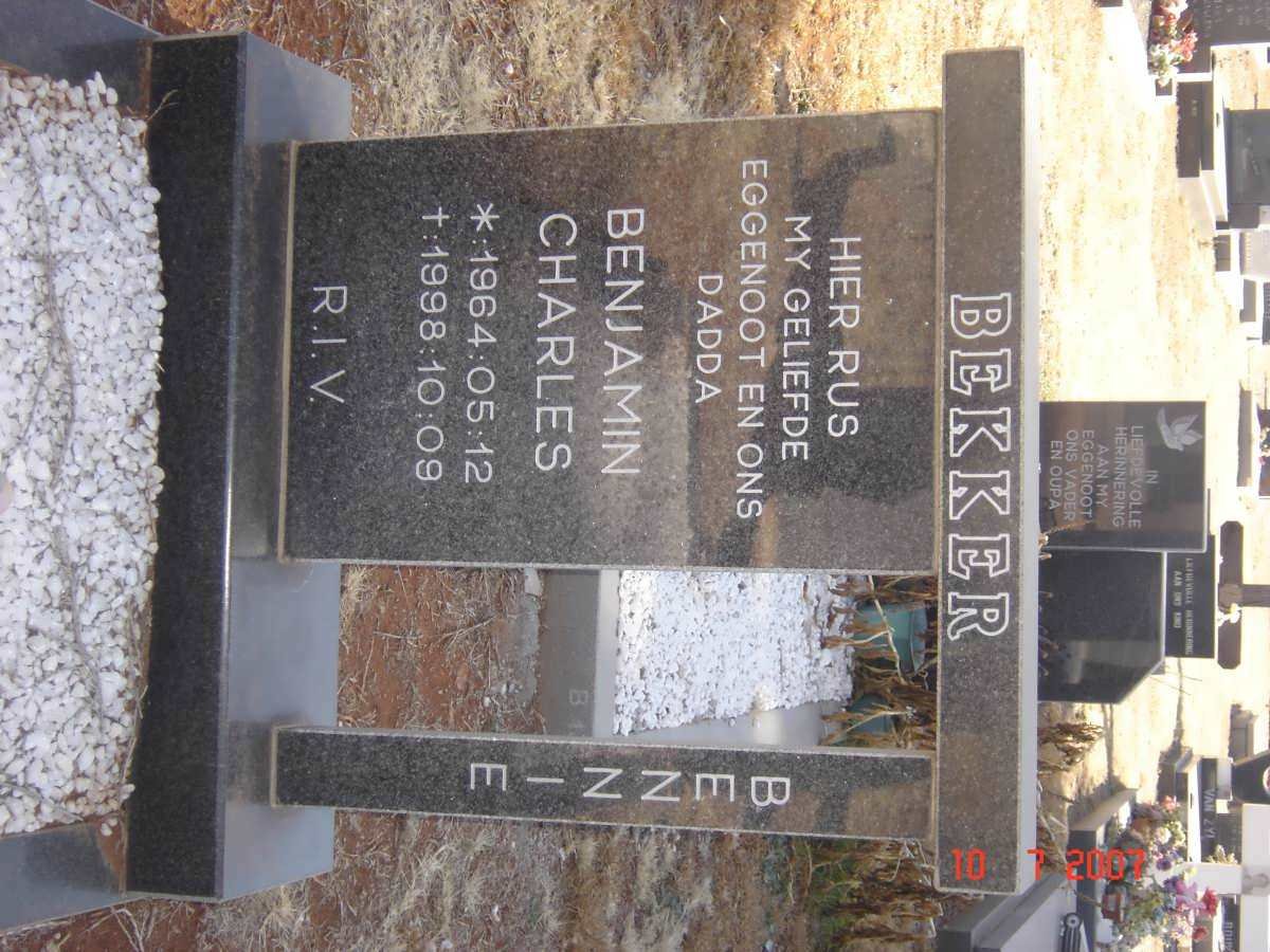 BEKKER Benjamin Charles 1964-1998
