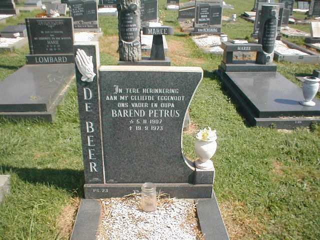 BEER Barend Petrus, de 1907-1973