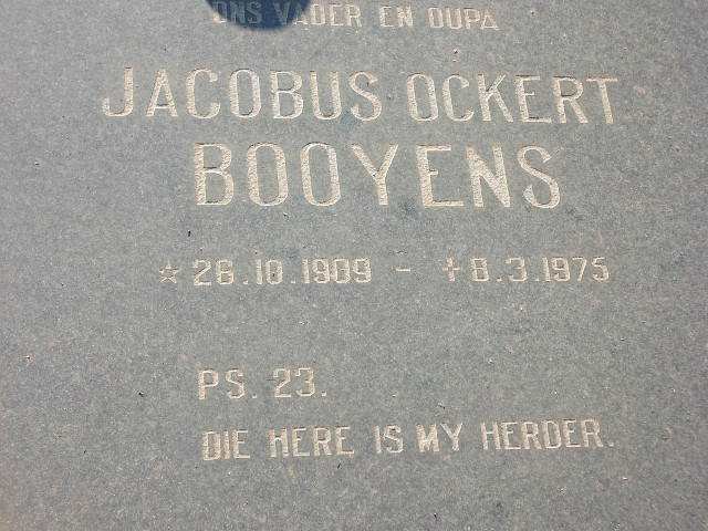 BOOYENS Jacobus Ockert 1909-1975