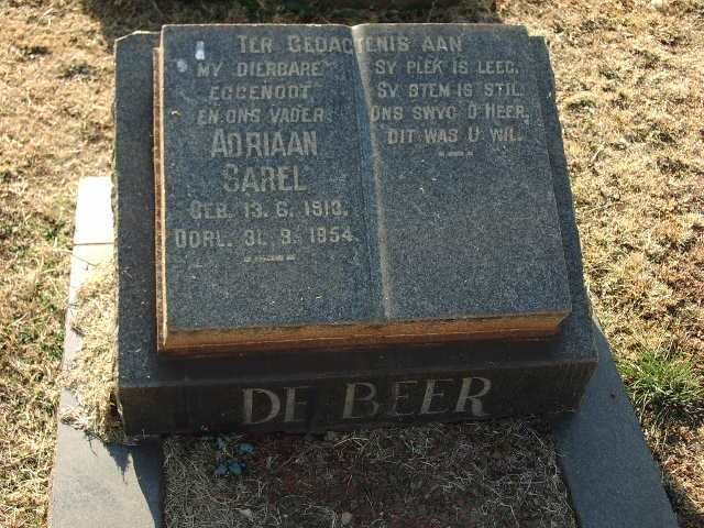 BEER Adriaan Sarel, de 1913-1954