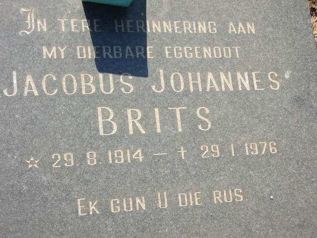 BRITS Jacobus Johannes 1914-1976