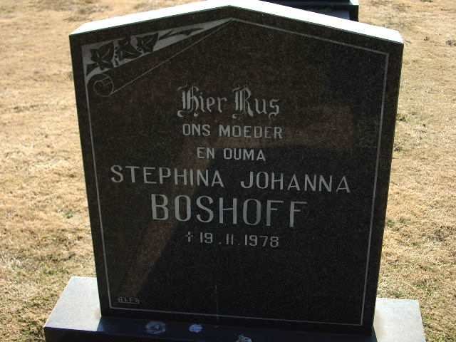 BOSHOFF Stephina Johanna -1978