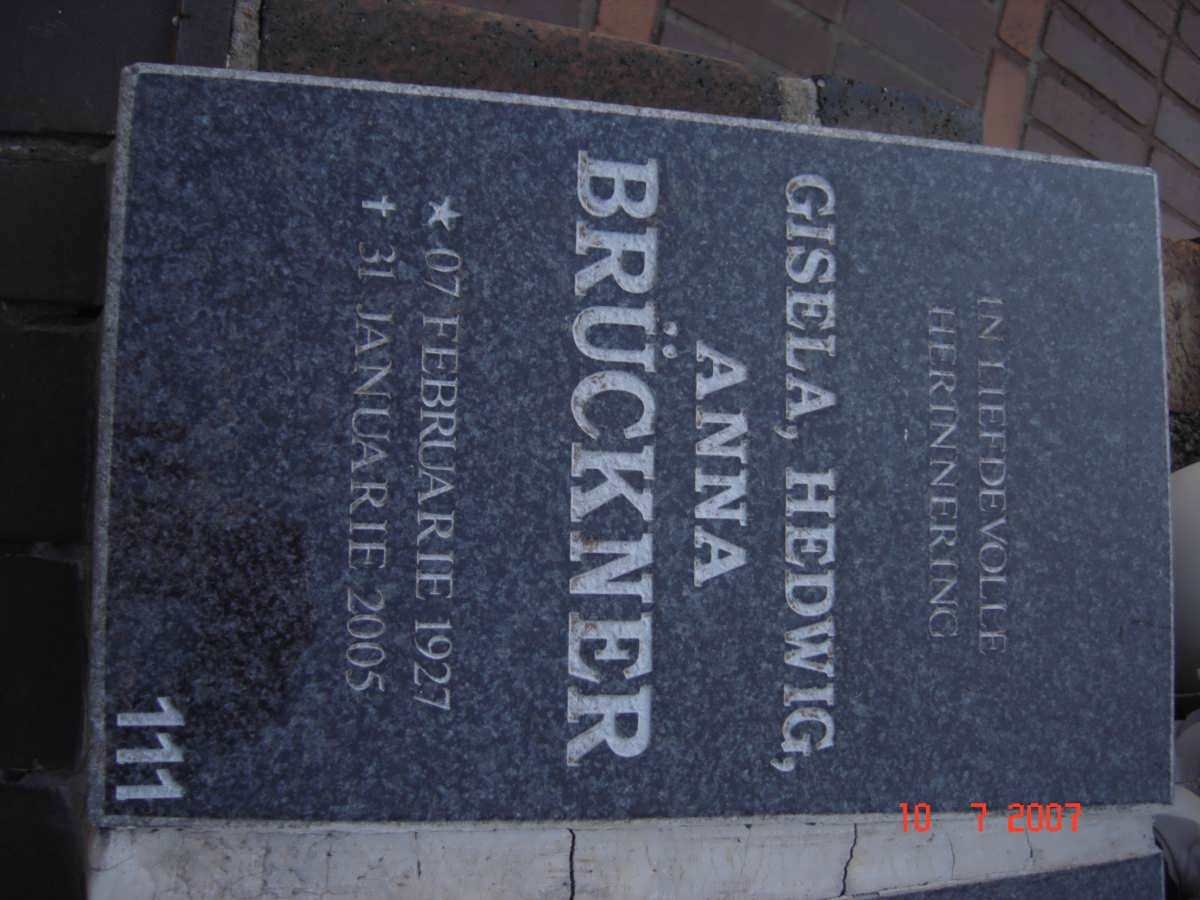 BRUCKNER Gisela Hedwig Anna 1927-2005