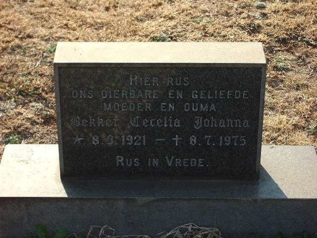 BEKKER Cecelia Johanna 1921-1975