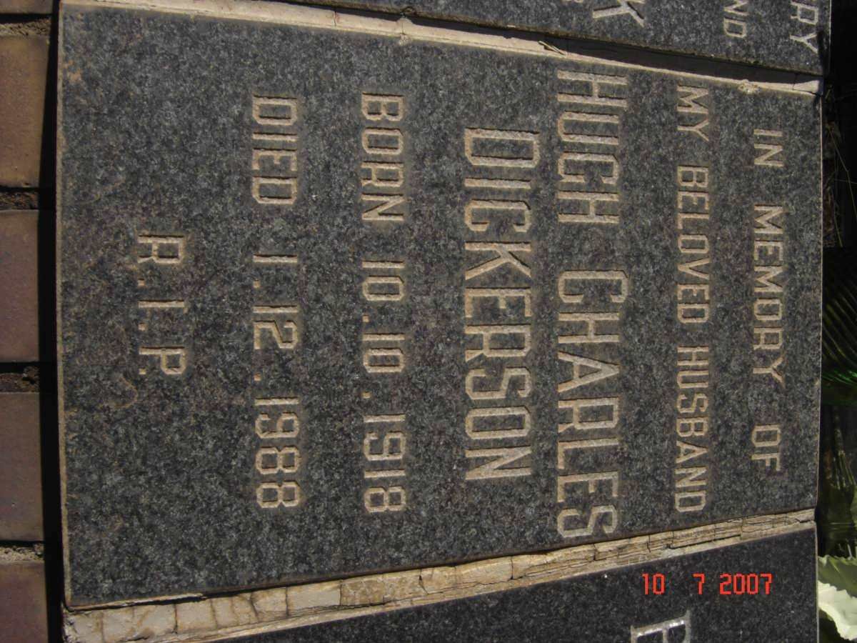 DICKERSON Hugh Charles 1918-1988